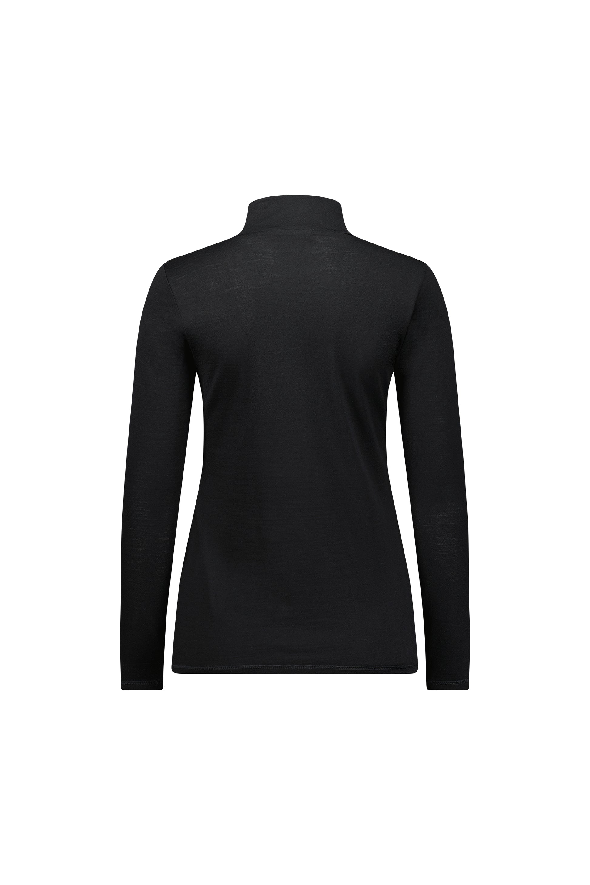 Vassalli Merino High Neck top in Black for women