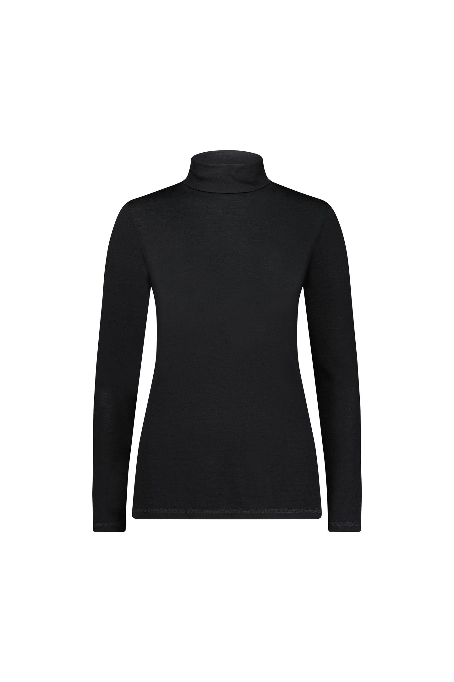 Vassalli Merino High Neck top in Black for women