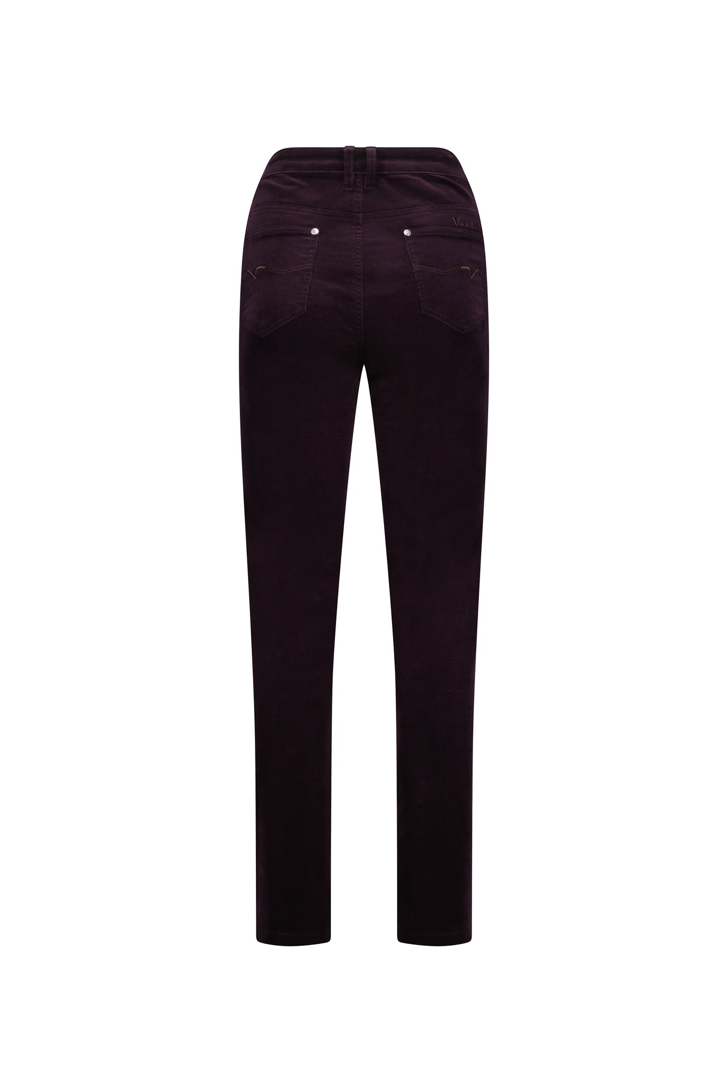 Vassalli's Narrow leg Pinwale Cord pants for women in Mulberry