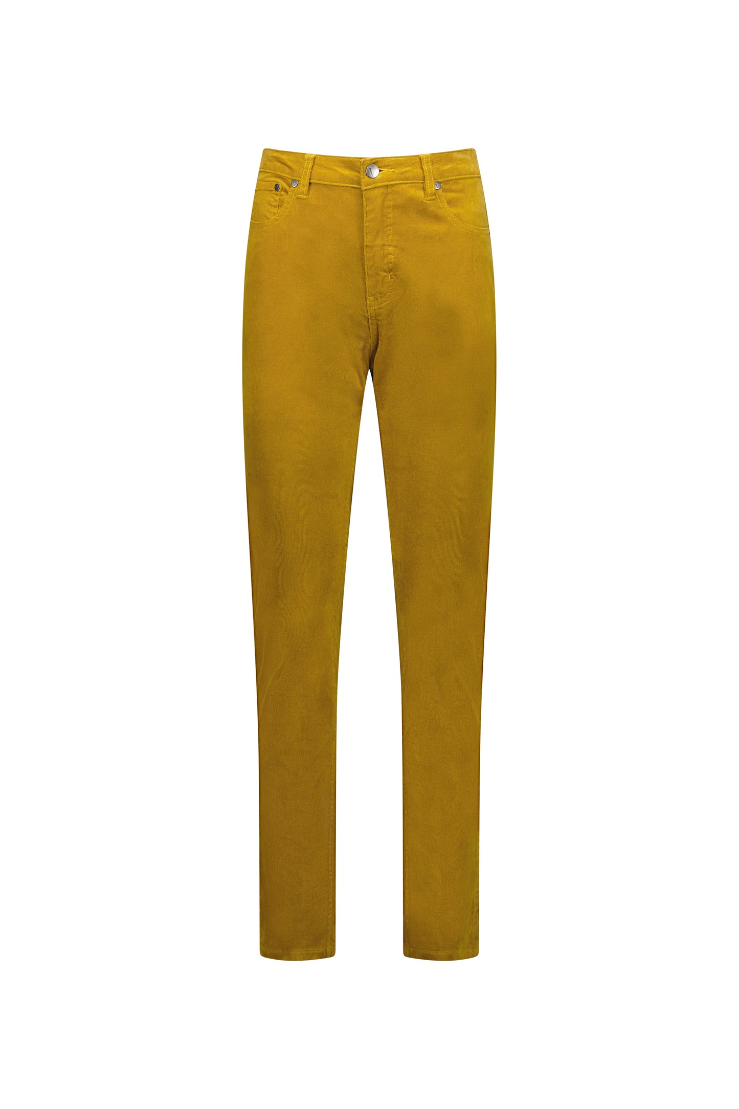 Vassalli's Narrow leg Pinwale Cord Pants for women in Mustard