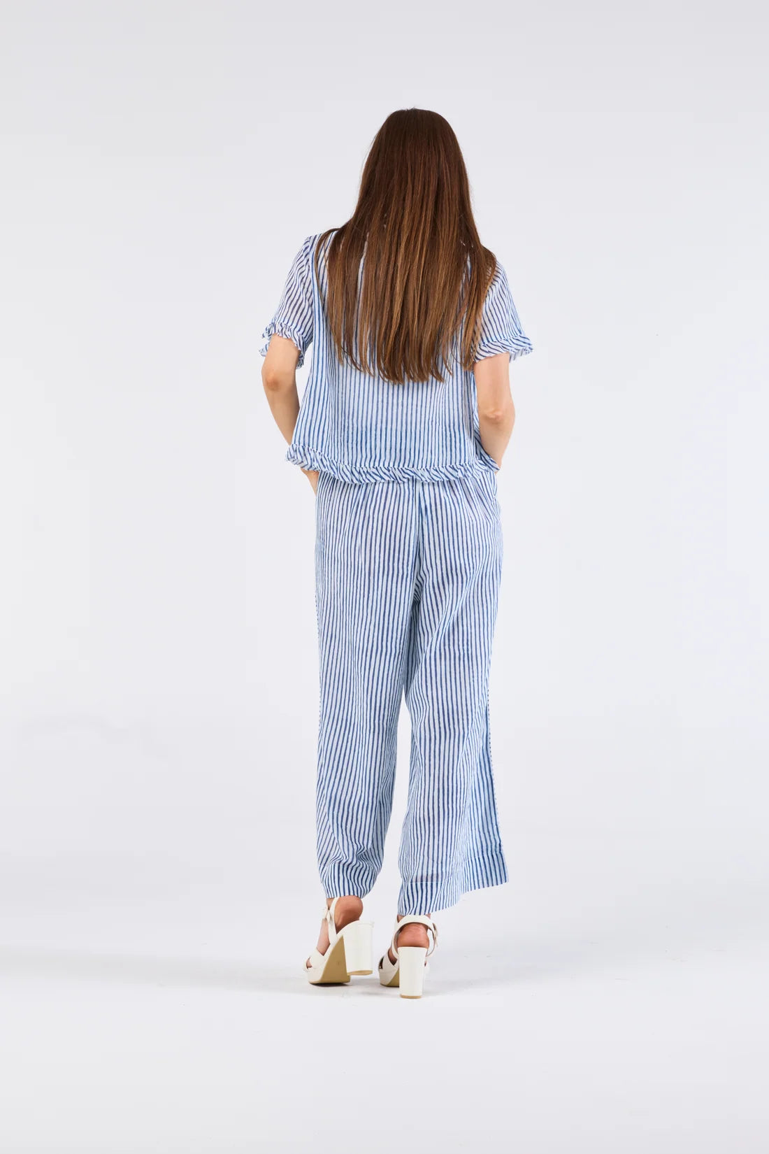 Au Hasard d'un Voyage - Cardi - Blue Stripe