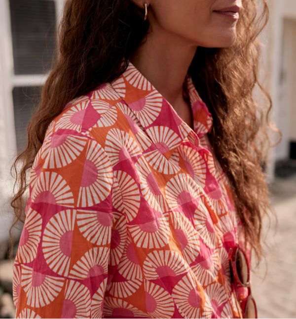 Larissa Shirt - Sun Geo Marigold