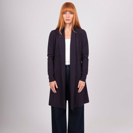 Bridge and Lord's Edge to Edge Cardigan in Plum for women