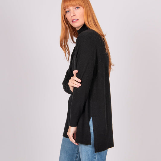 Bridge and Lord's Turtle Neck Tunic in Black for women
