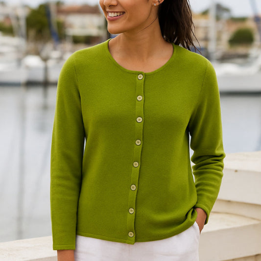 Mansted Monsoon Cardigan in Grass.