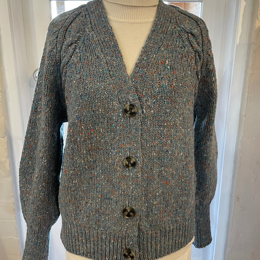 Fisherman Out Of Ireland Women's Cardigan Seafoam.