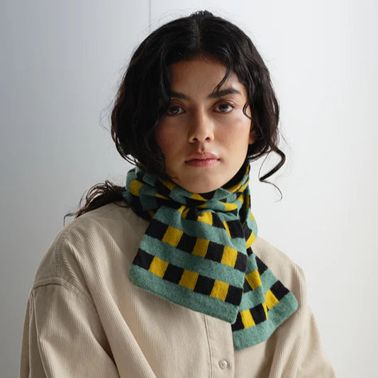 Jo Gordon Check Scarf Merino Wool