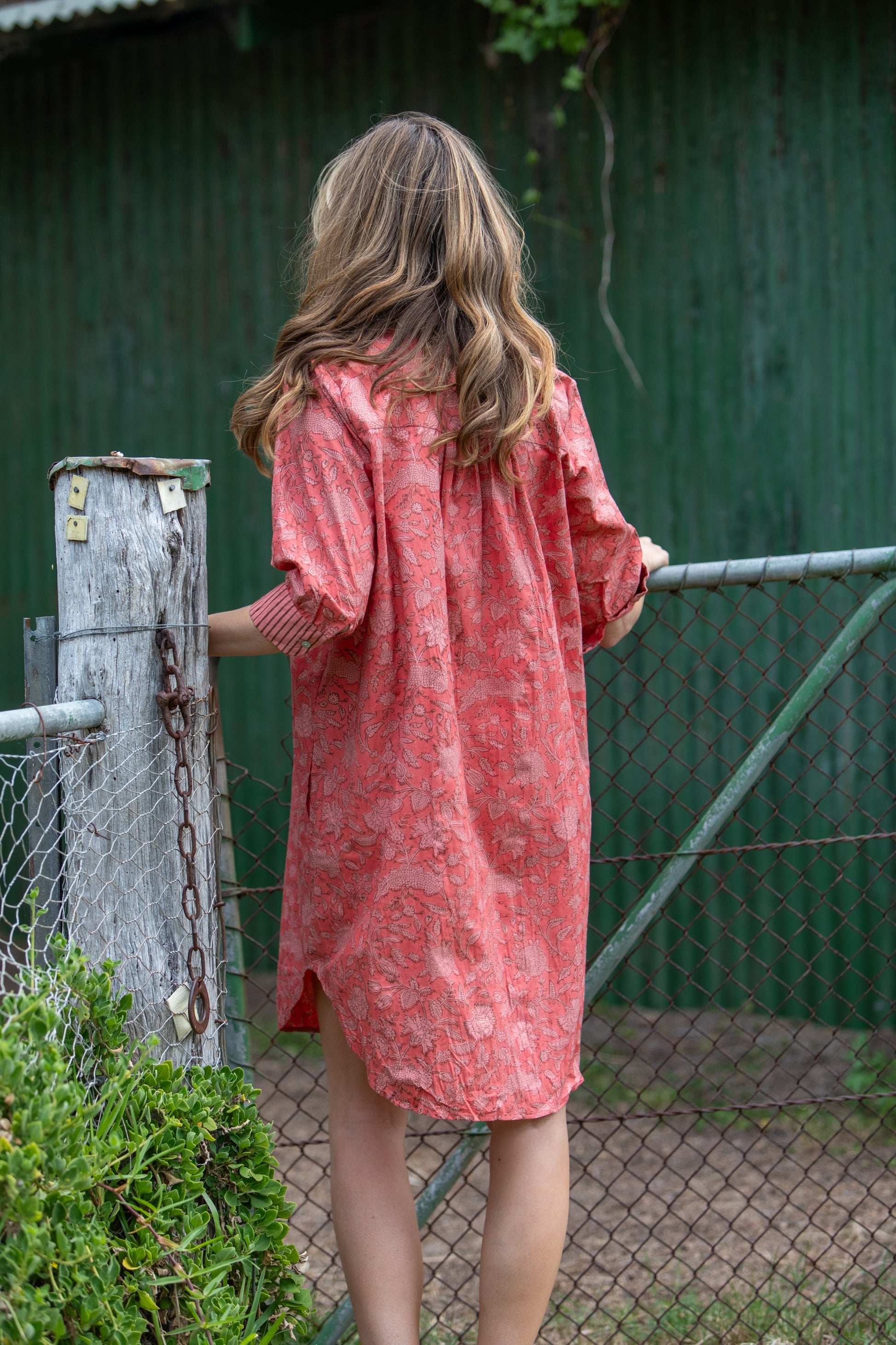 Mandalay designs organic cotton Bella floral Shirtdress