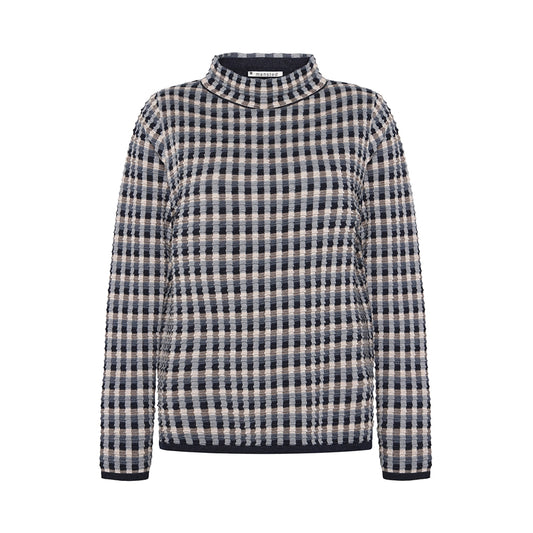 The cotton Eden Top by Mansted in Grey check