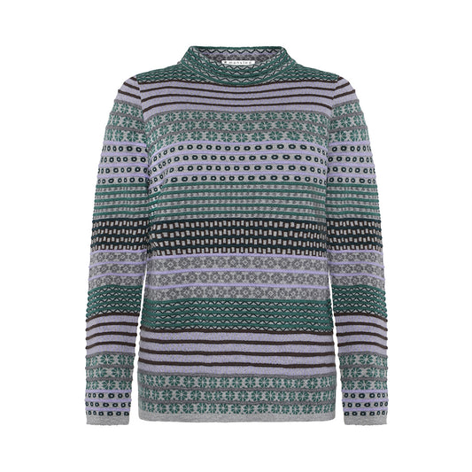 Front of the Beck Top in cotton by Mansted in Grey for women