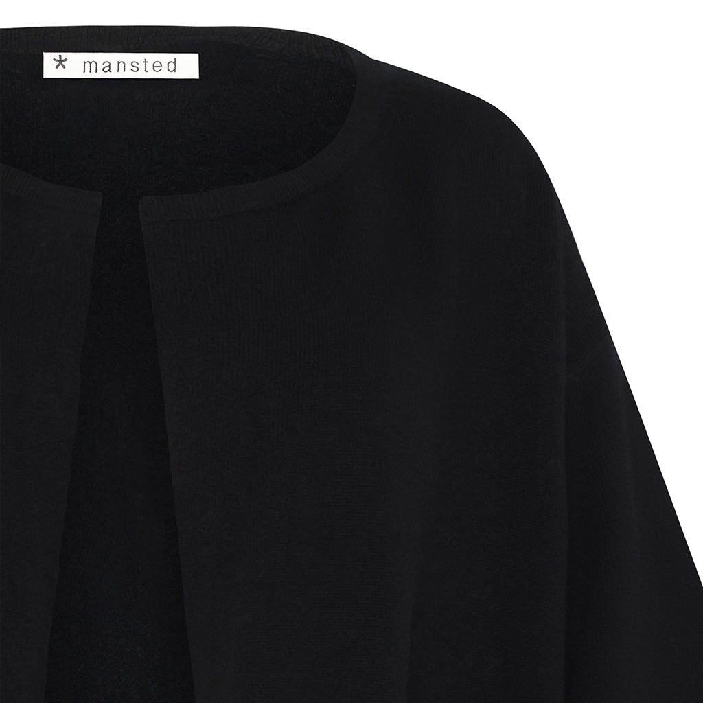 Detail of the Harmony wool Jacket in Black by Mansted for women