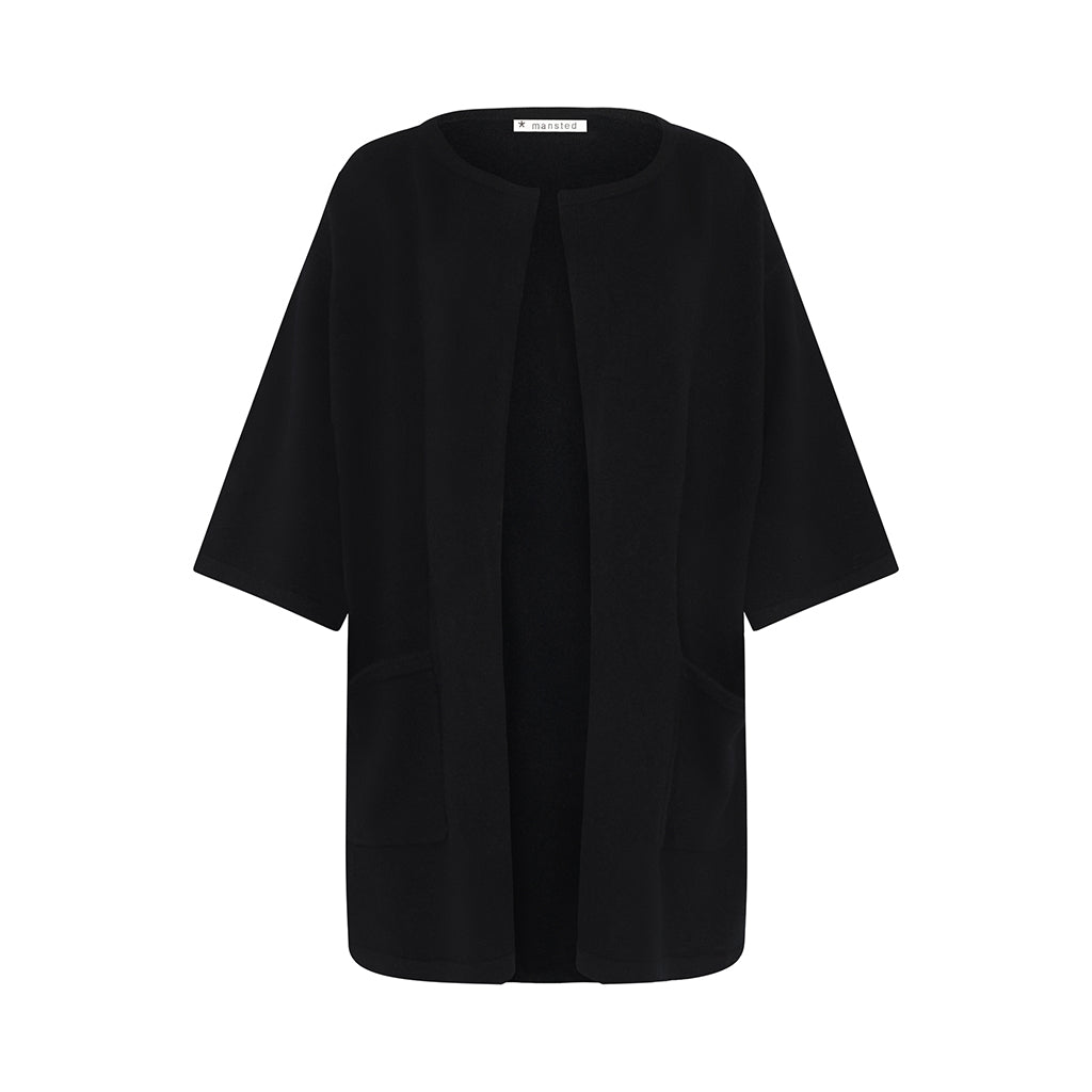 Front of the Harmony wool Jacket in Black by Mansted for women