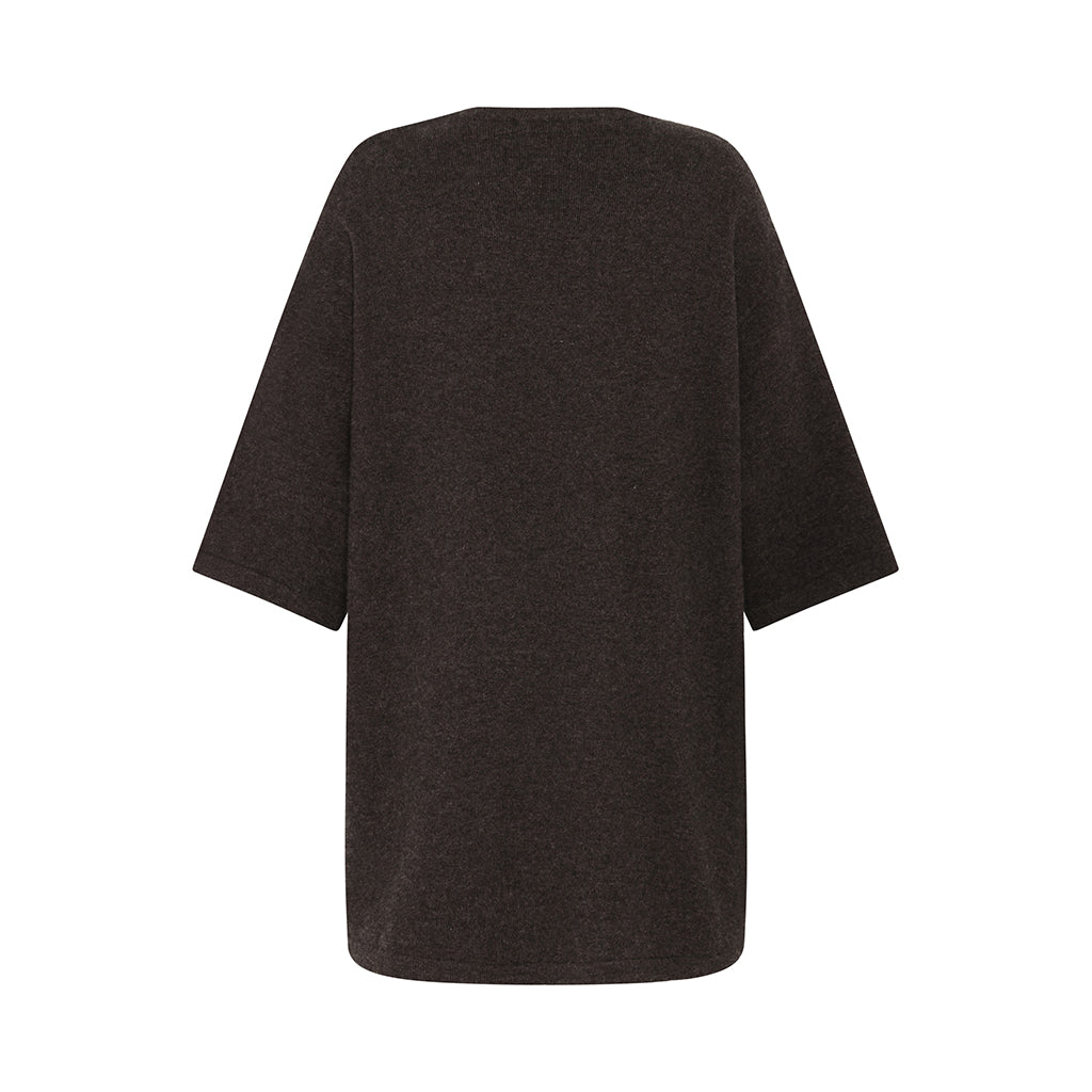Back of the Harmony wool Jacket in Dark Brown by Mansted for women