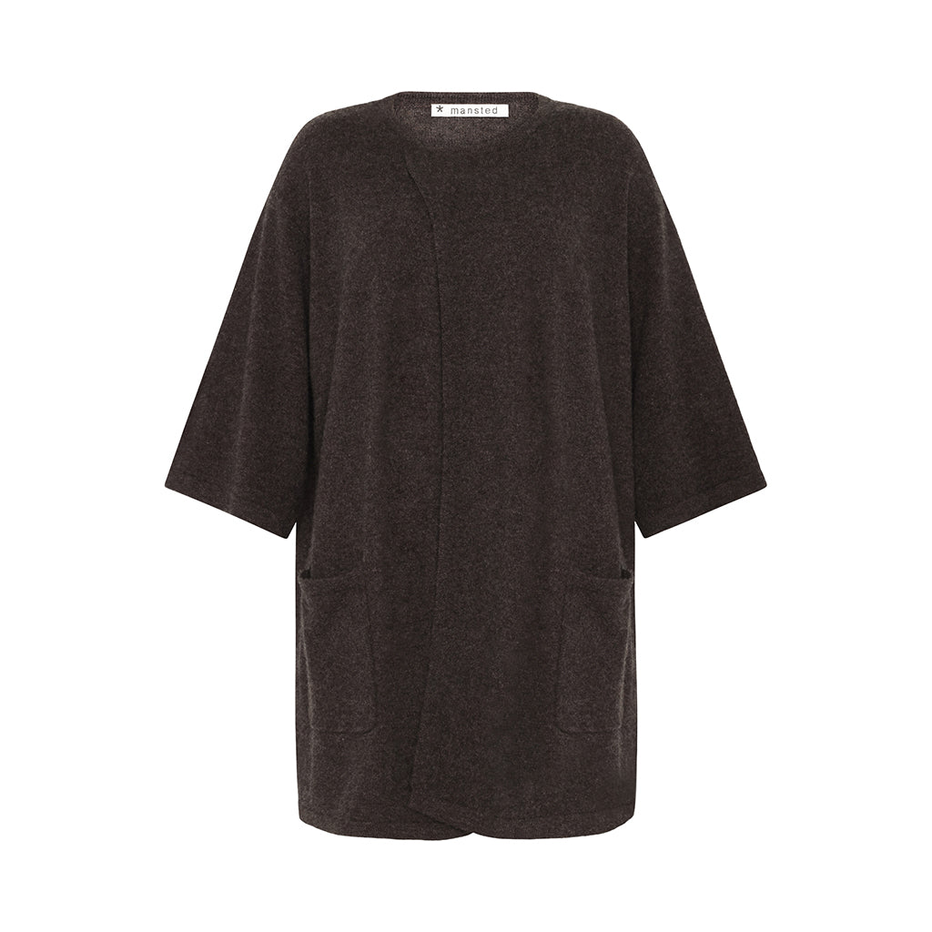 Front of the Harmony wool Jacket in Dark Brown by Mansted for women