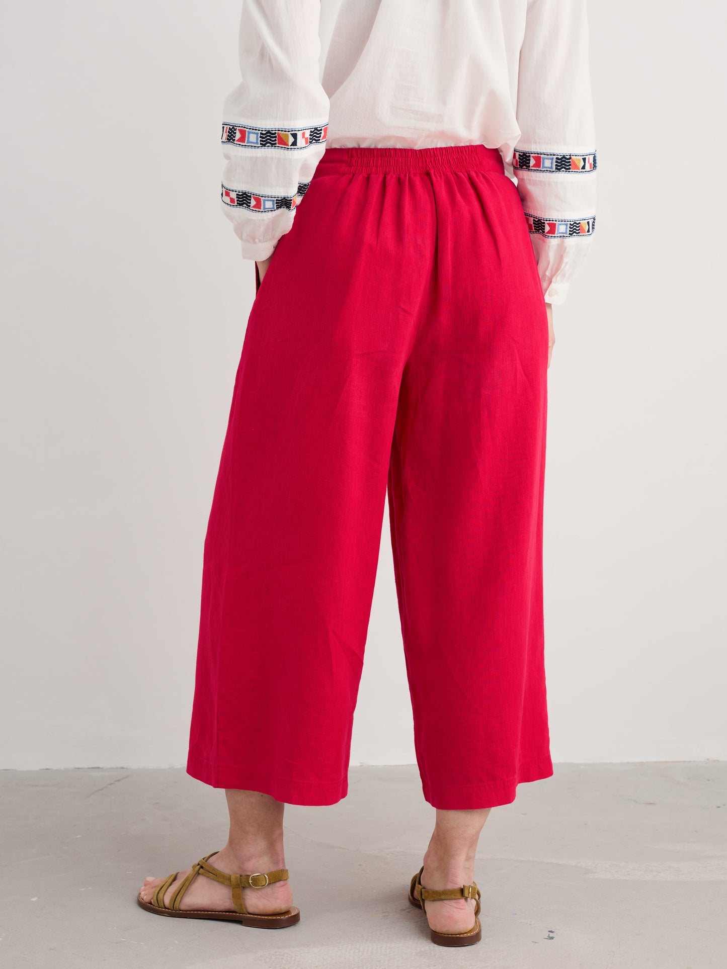 Back of the Merrivale Culottes in Scarlet red by SEASALT