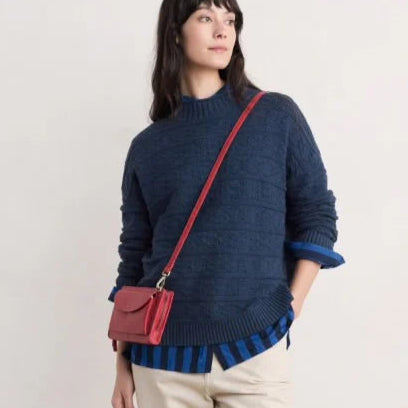 Penkestle Jumper in Maritime navy by SEASALT