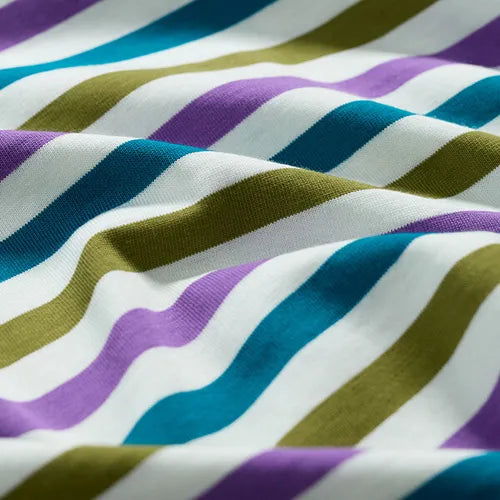 Close up of SEASALT Sailor Stripes in Tri Mini Cornish Pansy