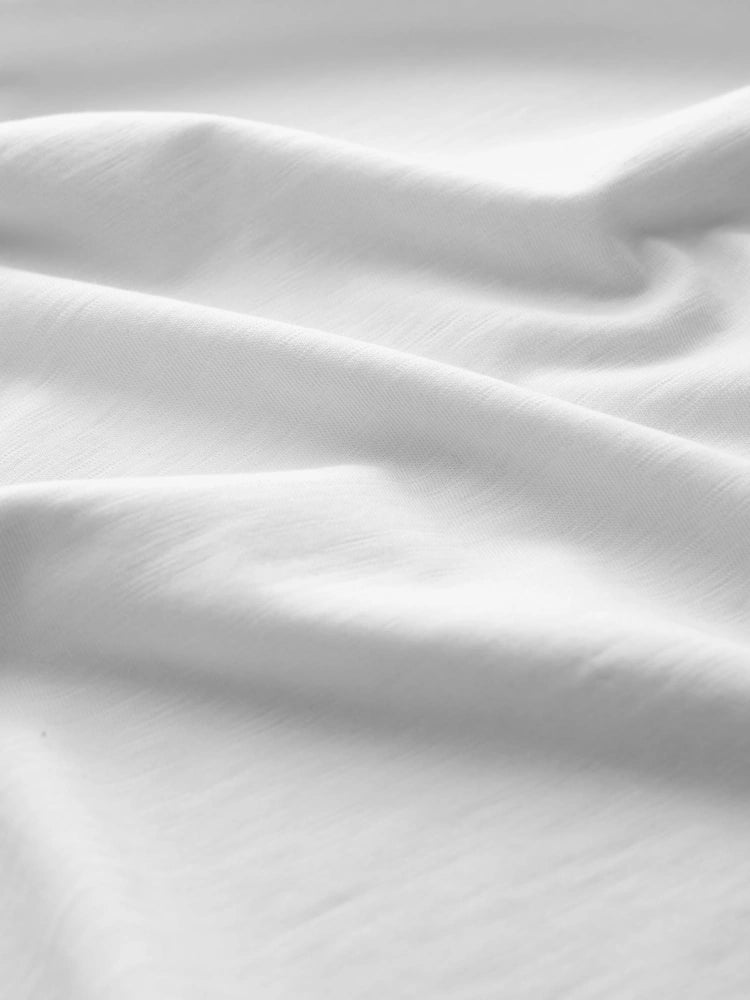 Close up of cotton Copseland T-Shirt by SEASALT in Salt white