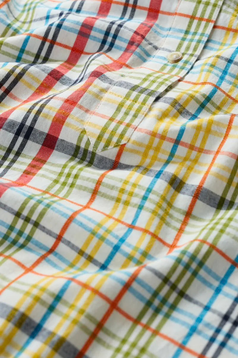 Close up of SEASALT check pattern 