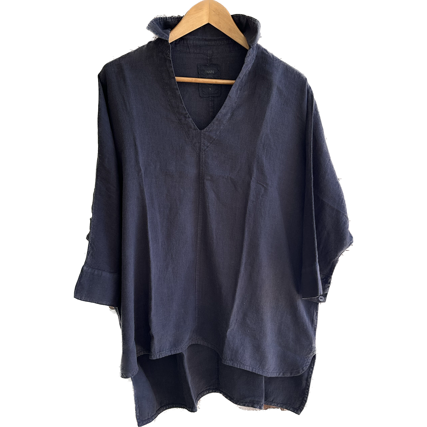 By Basics Oversized linen top