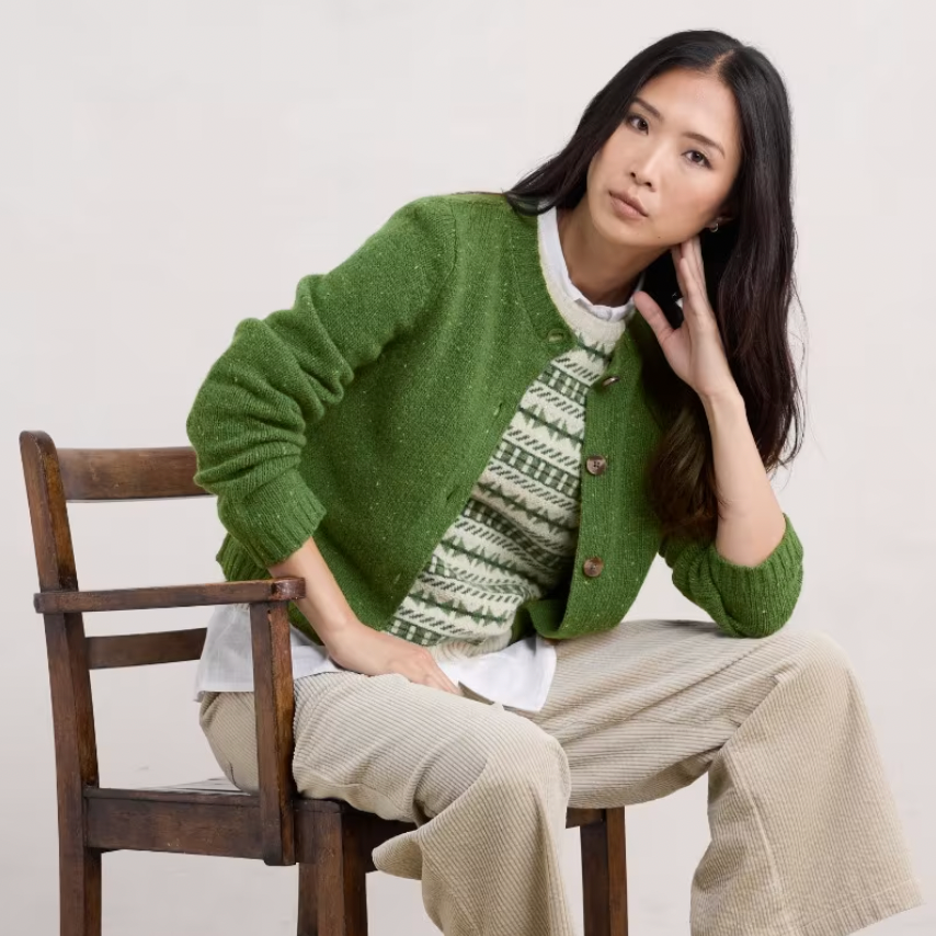 SEASALT's Dawson Pick Cardigan in Grassland for women