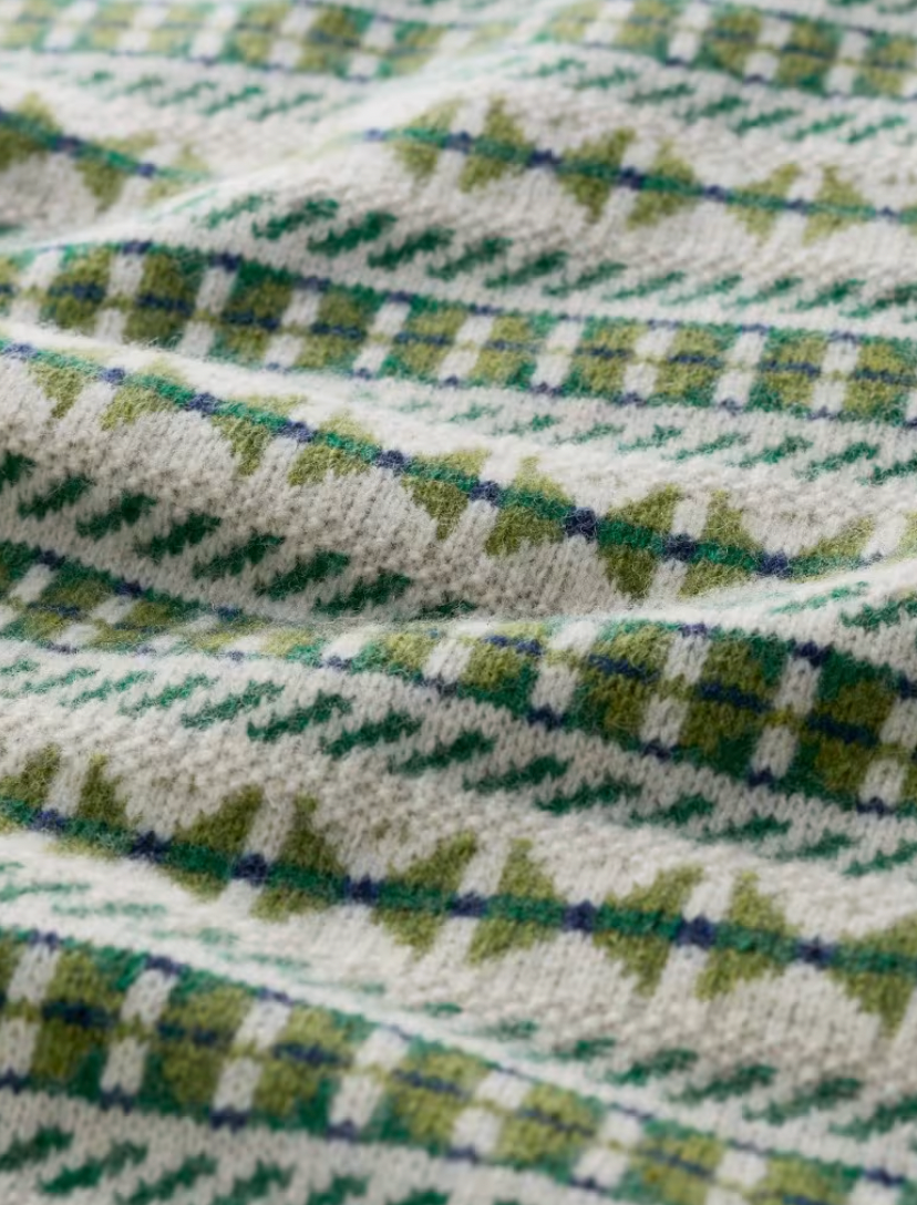 Lemon Fair Isle Vest - Minvor Aran Cut Grass