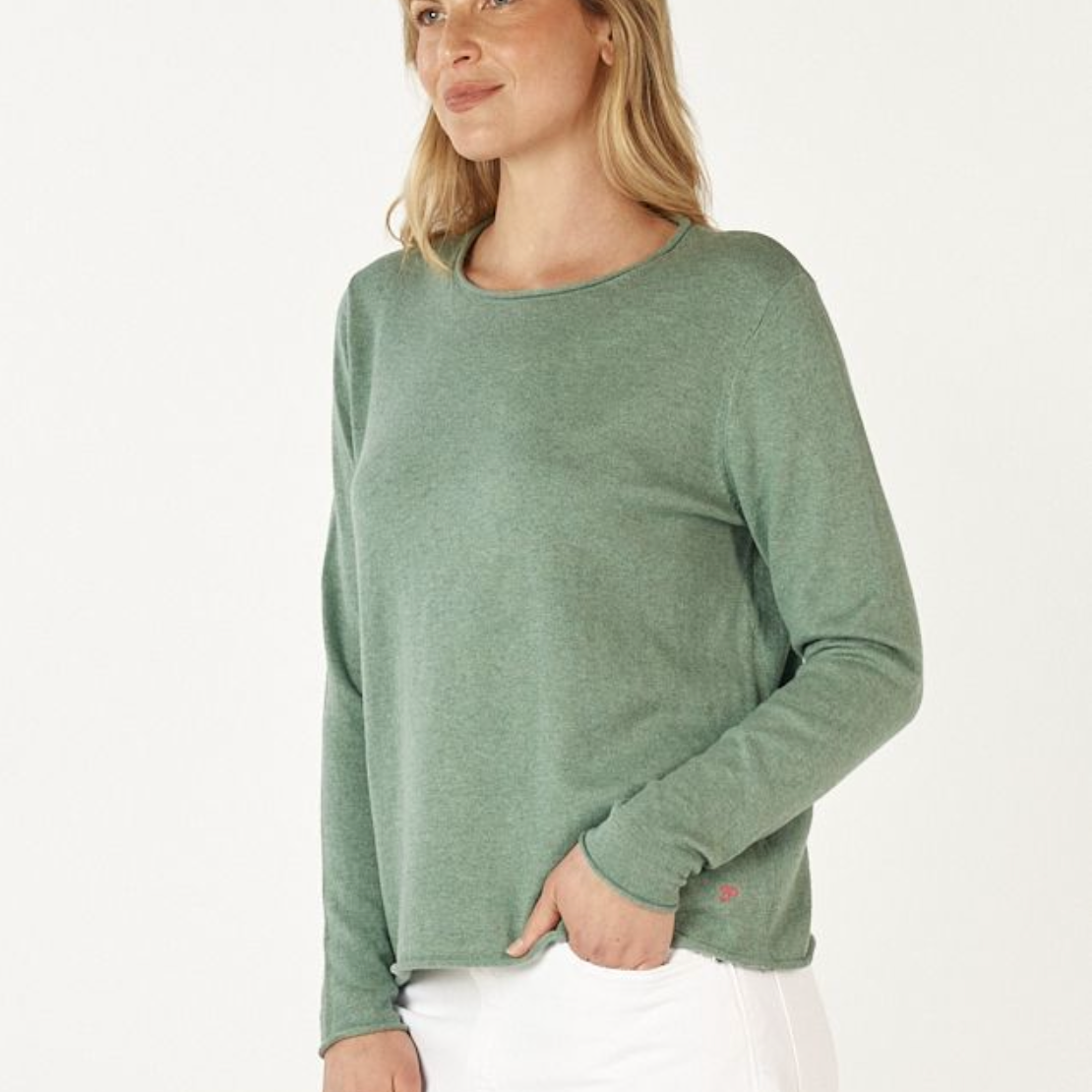 Zaket and Plover's Essential Crew Jumper in moss