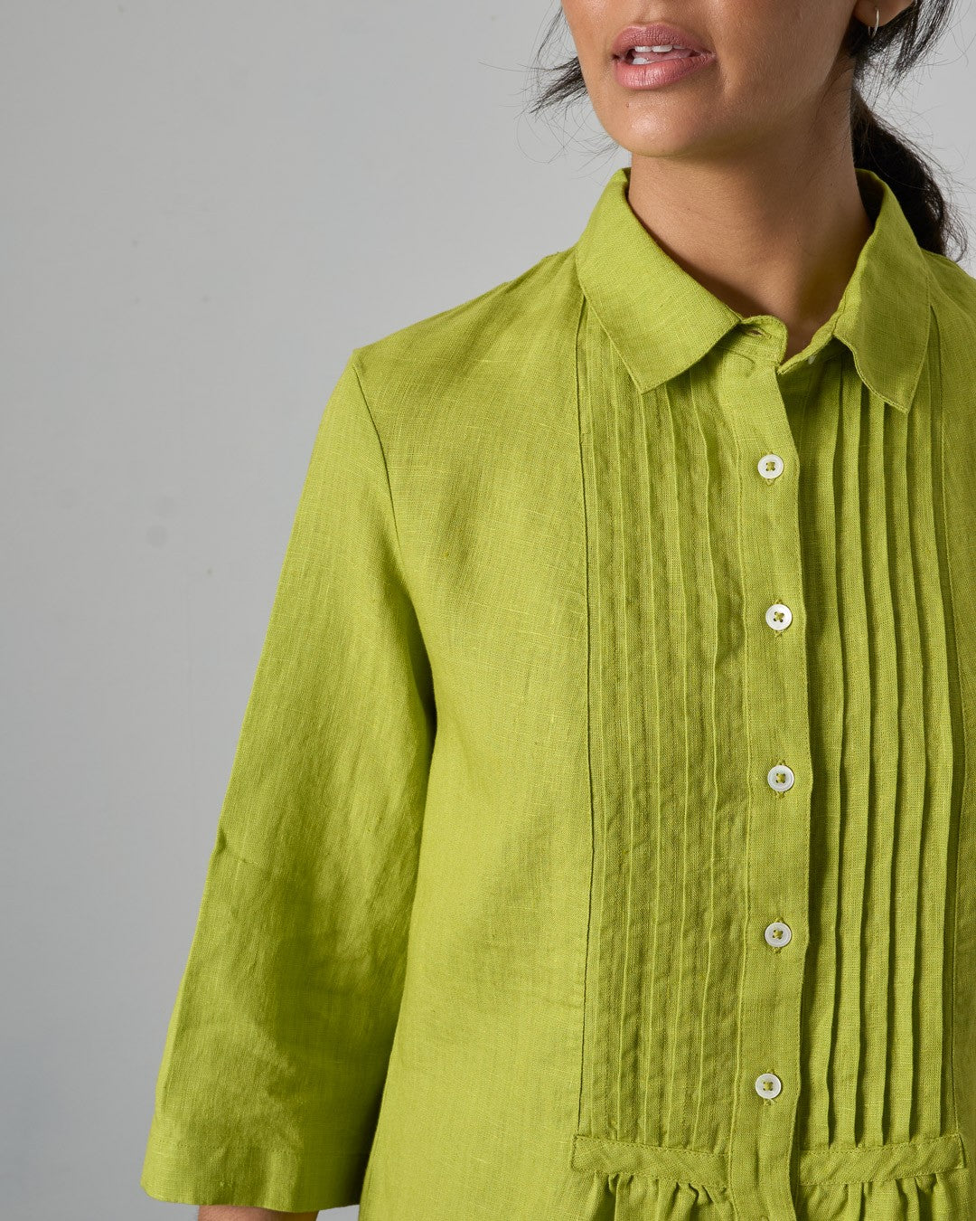 Bibico Betty Tunic Linen Citronelle Detail Berrimas Overflow