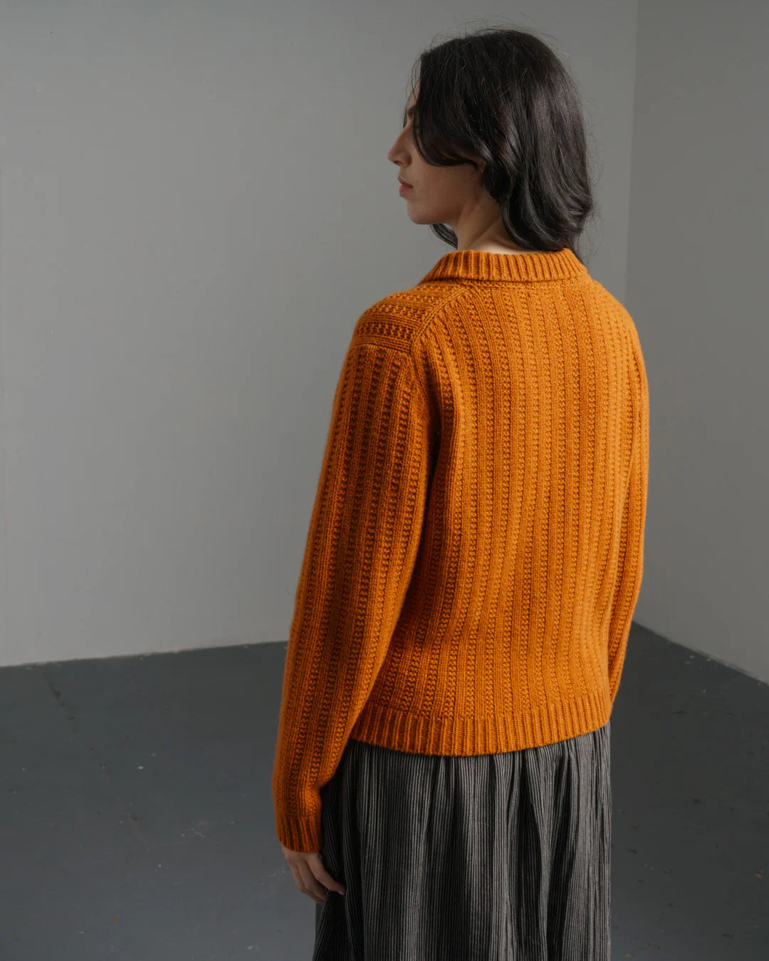 A textured 100% quality woollen cardigan. Free shipping.