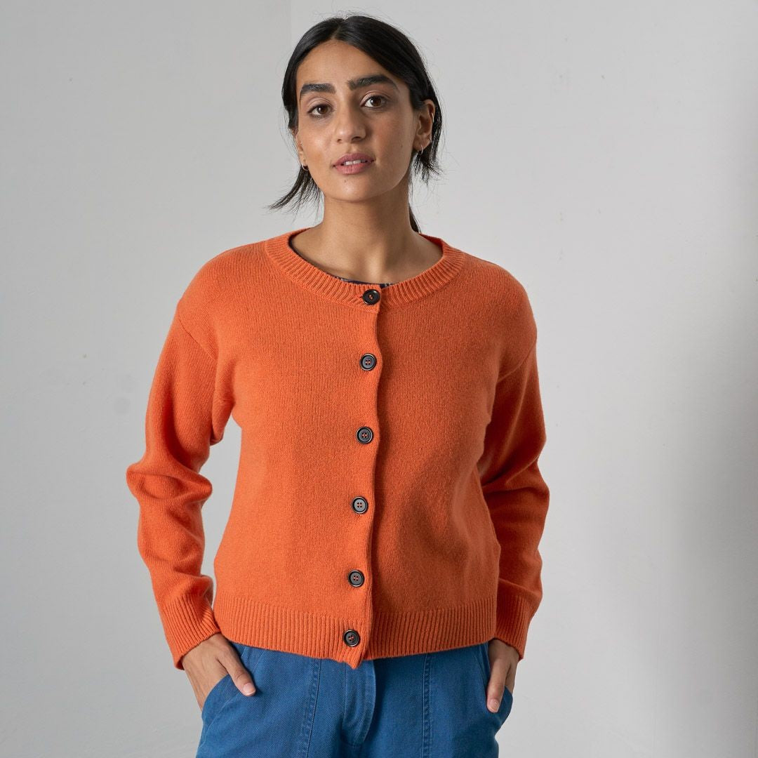 Bibico Eva Classic Cardi Mandarin Front View Berrimas Overflow