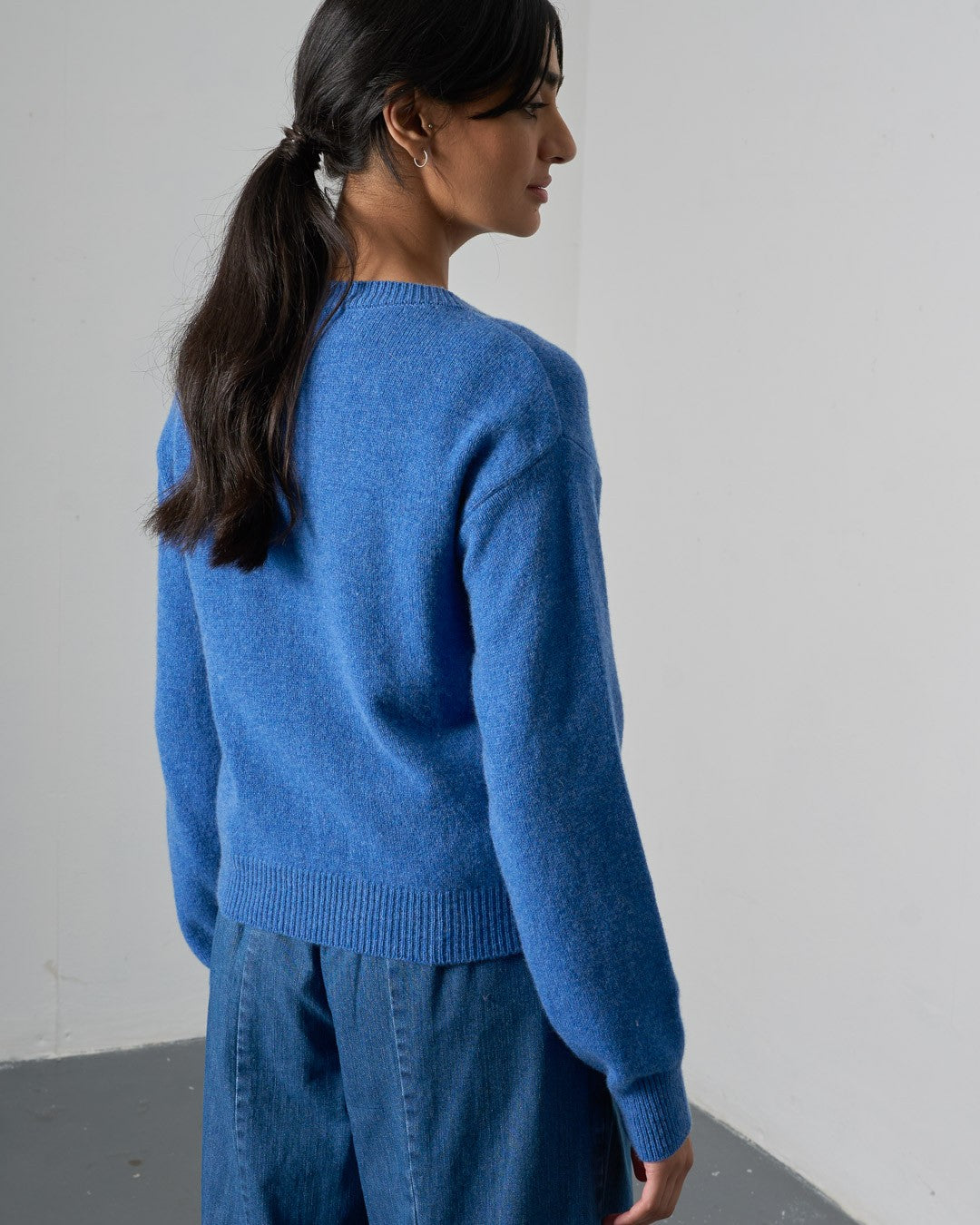 Bibico Eva Classic Cardi Med Blue Back View Berrimas Overflow