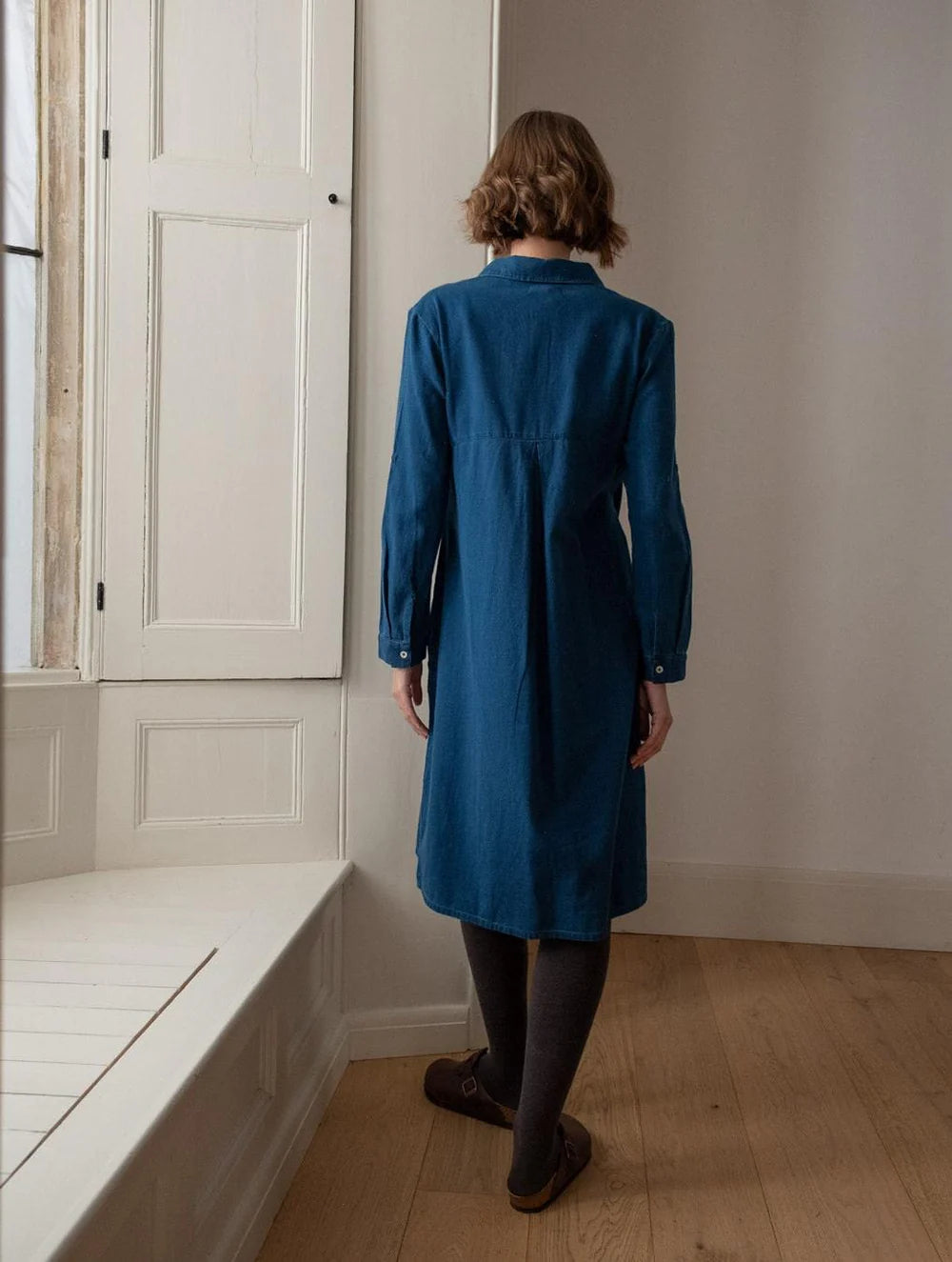 Bibico classic shirtdress in denim 