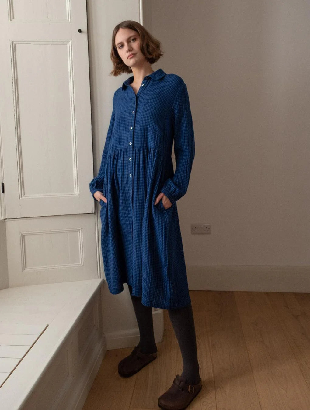 Bibico soft cotton shirt dress Fair Trade