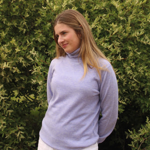 Bridge and Lord's roll neck top in lilac for women
