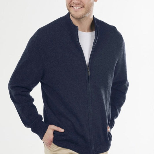 Bridge & Lord wool, navy zip up jumper.