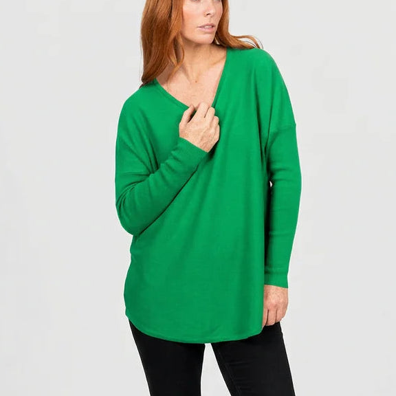 Bridge and Lord Vee neck tunic in Emerald