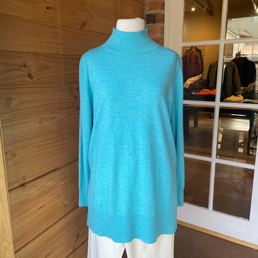 Bridge and Lord turtle neck women's tiffany Blue.