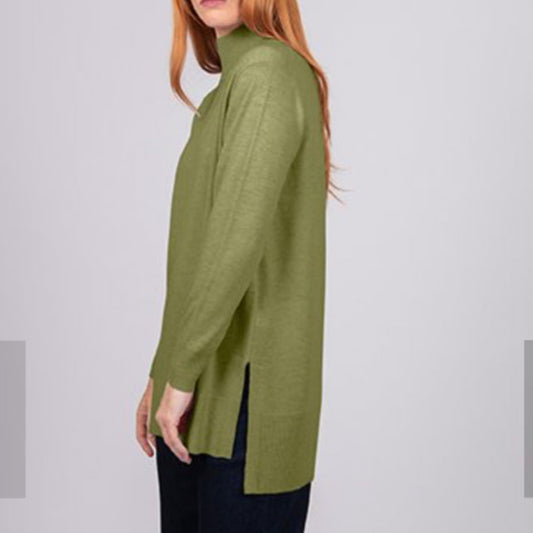 Bridge and Lord Womens Turtle jumper in Wsabi
