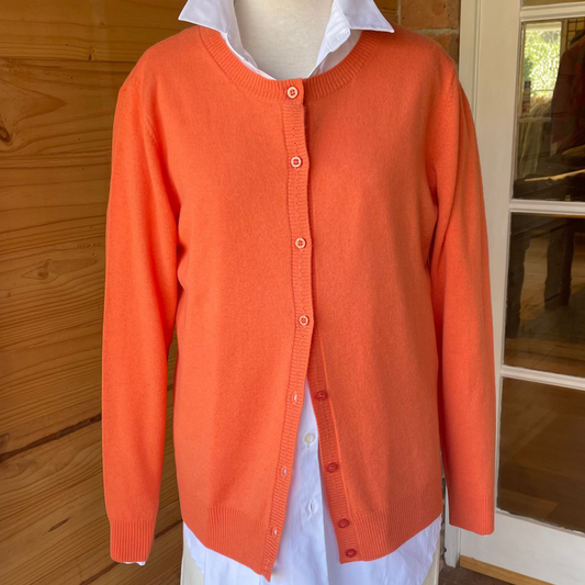 Bridge and Lord Crew Cardigan apricot.