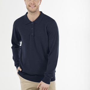 Men's Jumper. a 3 buttoned polo from Bridge and Lord.