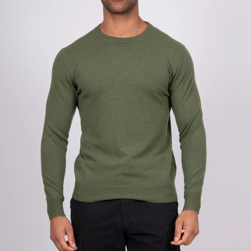 Men's wool jumper in green