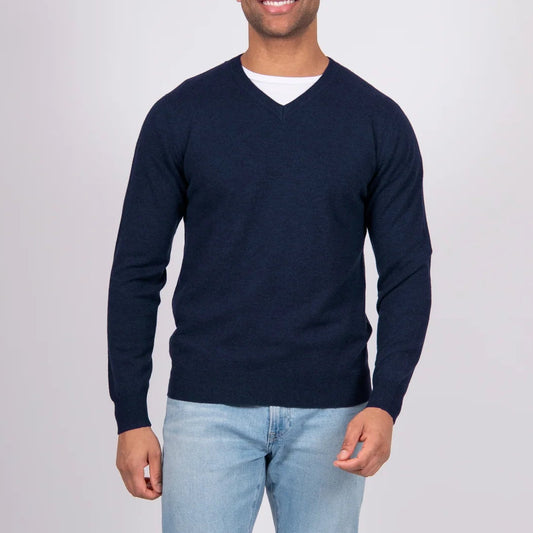 Men's wool jumper in blue