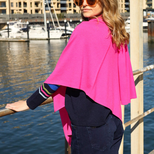 Bridge and Lord's Wrap Topper in Fuchsia for women