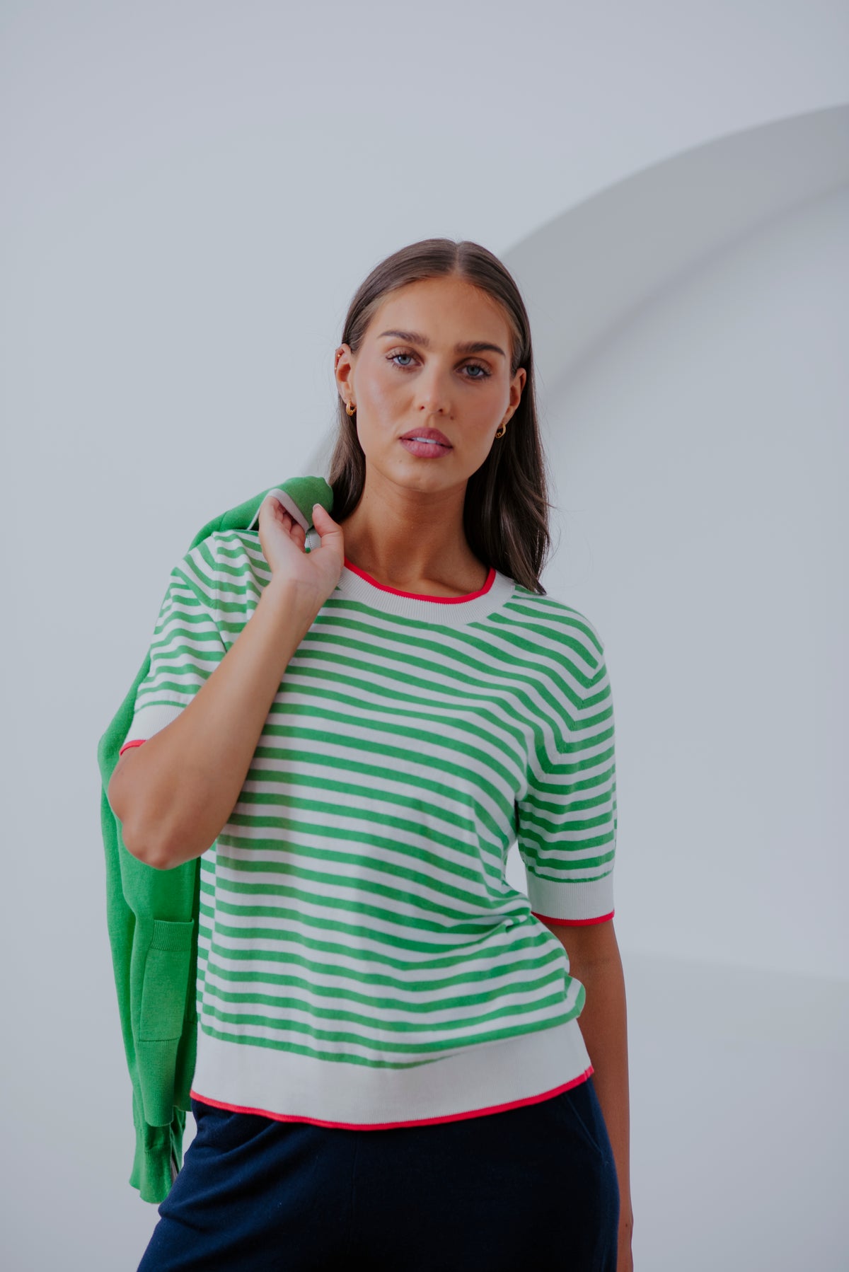 Bridge and lord womens summer t-shirt in stripes