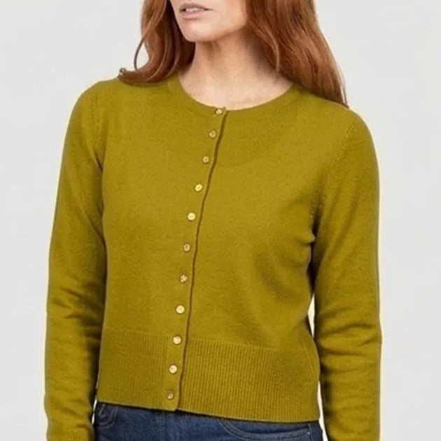 Bridge and Lord Cropped cardi in green