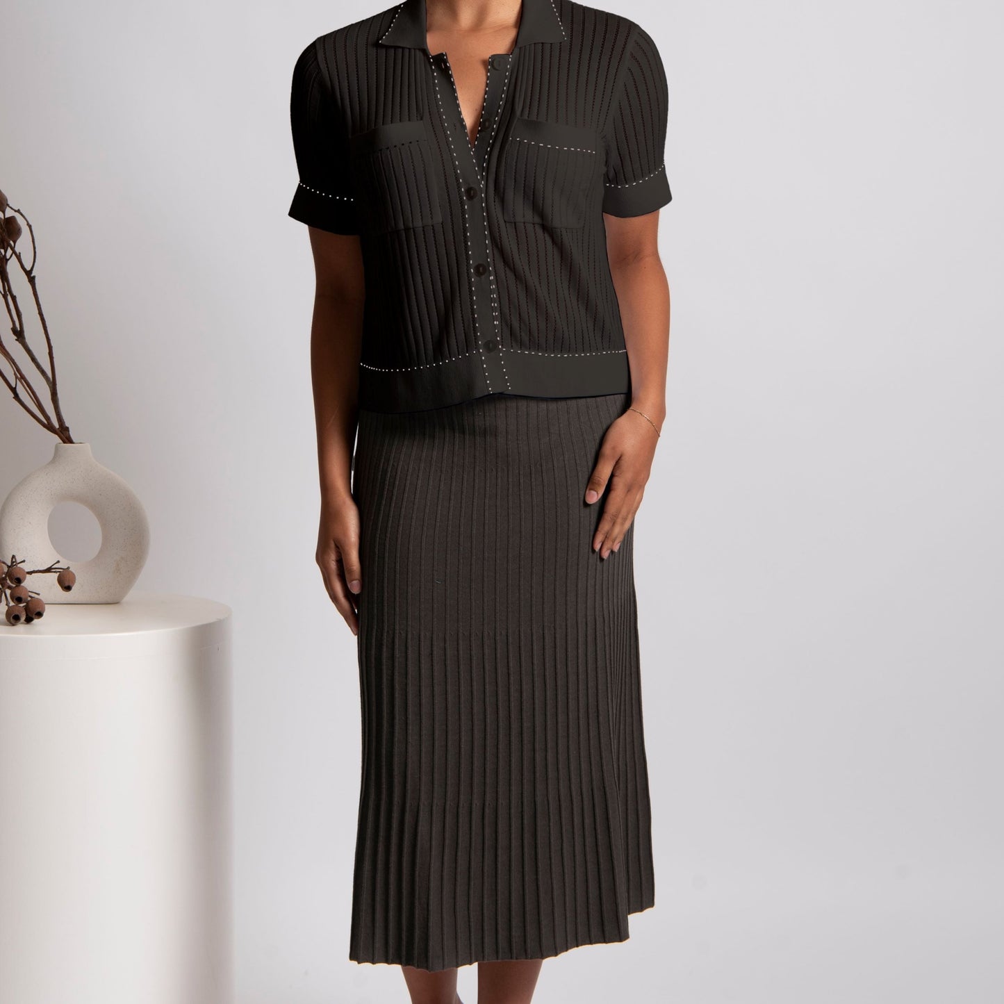 Bridge and Lord Rib skirt - summer in olive.