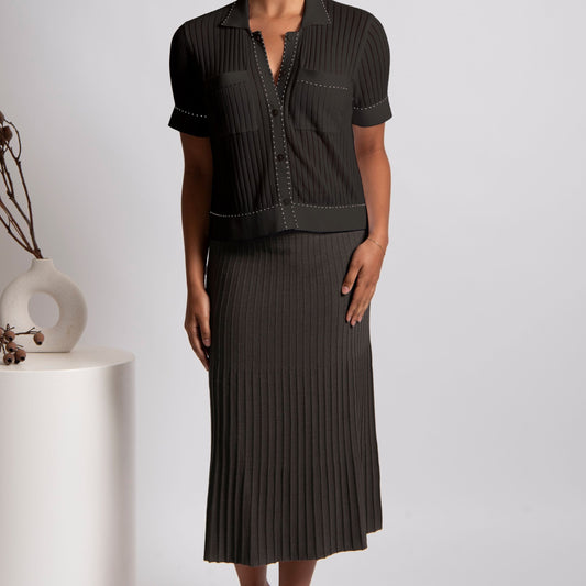 Bridge and Lord Rib skirt - summer in olive.