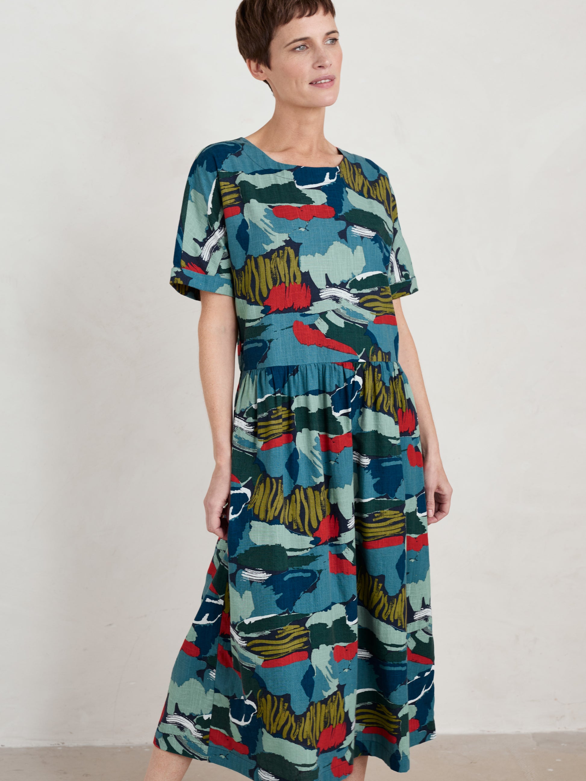 SEASALT's Brouse Dress in Painted Marsh Maritime