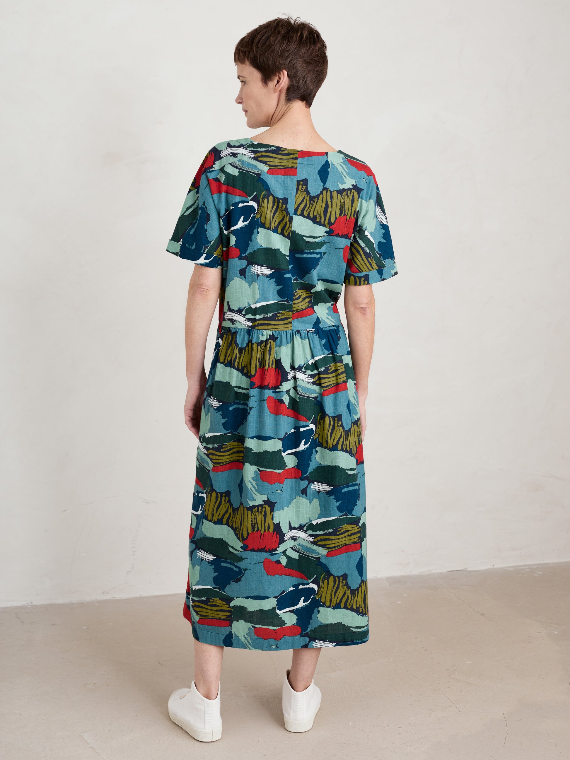 SEASALT's Brouse Dress in Painted Marsh Maritime