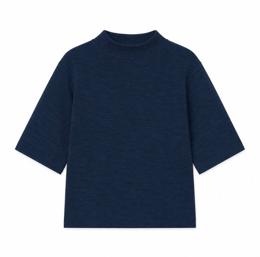 By basics short sleeve merino wool over top